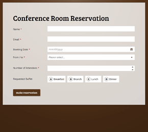 The Conference Room Reservation form template