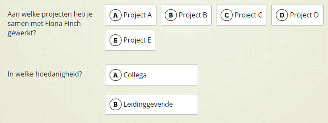 Meerkeuzevraag orientatie voorbeelden