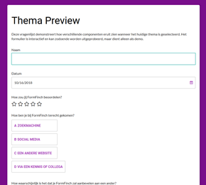 Het Material Design Amethyst Paars Java Groen formulierthema