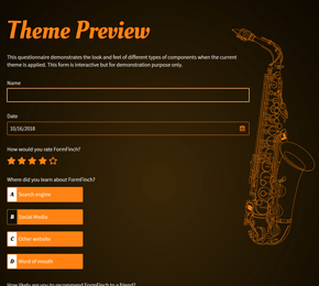 The Saxophone form theme